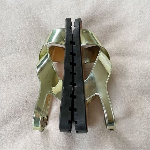 Gold Electric Karma Sandals Size 10 - Picture 5 of 8
